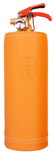 Orange Leather fire extinguisher