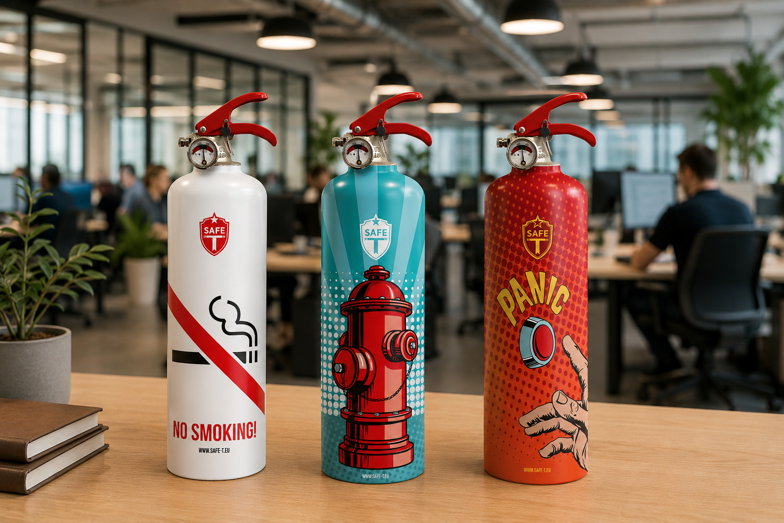 Protéger ses bureaux avec un extincteur design, c’est possible !